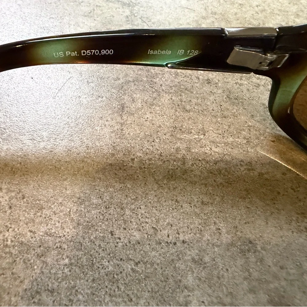 Costa Isabela Shiny Seagrass with Amber lenses Sunglasses with Case - Picture 7 of 8